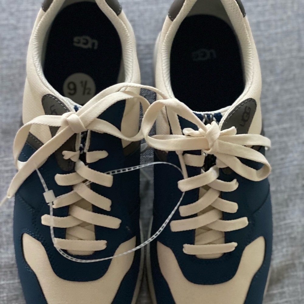 UGG Womens- Retrainers Ivory and Blue Sneakers-New-Sz 9.5 -Walking shoes
